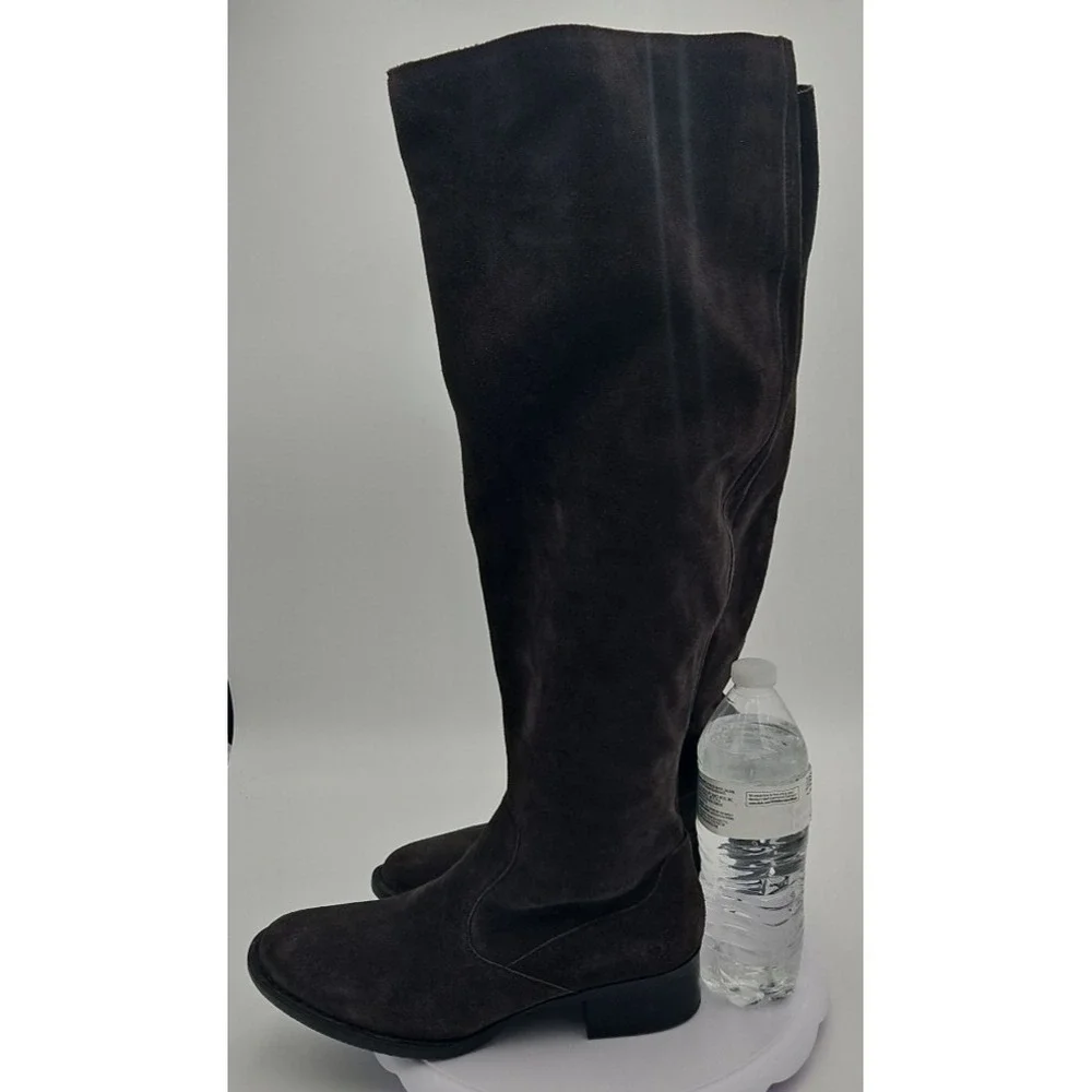Børn CRICKET Gray Suede Y2K Sz W/9 Knee High NOS‎ Slouch Tall Riding Boots Flat